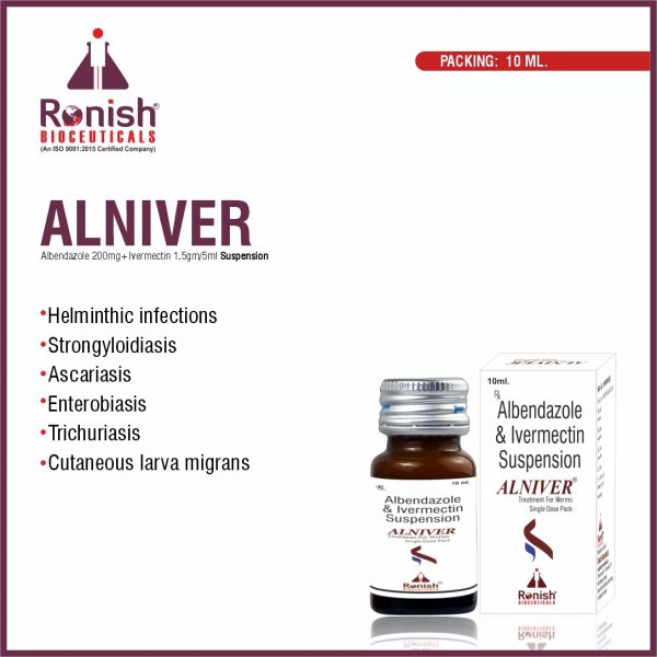 ALNIVER - ALBENDAZOLE 200 MG IVERMECTIN 15 GM5 ML