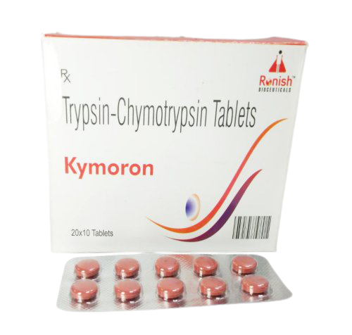 Trypsin Chymotrypsin 1,00,000 Au Enetric Coated Tab