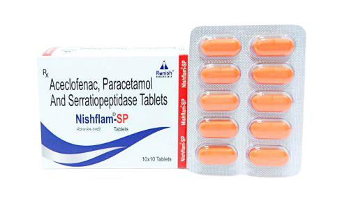 Aceclofenac 100 Mg +Pcm 325 Mg +Serratiopeptidase 10 Mg (Aa)