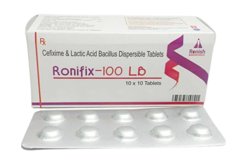 Cefixime 100 Mg Dispersible Tablet + Lactic Acid (Aa)