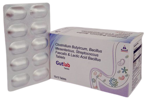 Clostridium Butyircum, Bacillus Mesentericus, Streptococcus Faecalis & Lactic Acid Bacillus Tablets