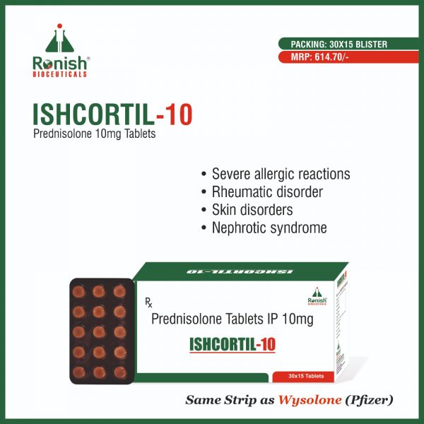 ISHCORTIL 10 - PREDNISOLONE 10MG TABLETS