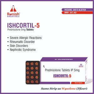 ISHCORTIL 5 - PREDNISOLONE 5MG TABLETS