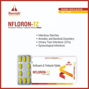 NFLORON TZ - NORFLOXACIN 400MG + TINIDAZOLE 600MG TABLETS