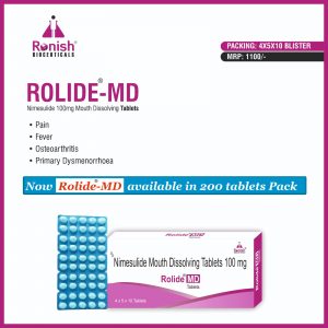 ROLIDE MD - NIMESULIDE 100MG MOUTH DISSOLVING TABLETS
