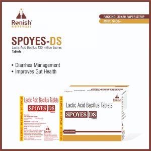 SPOYES DS - LACTIC ACID BACILLUS 120 MILLION SPORES TABLETS