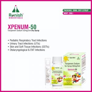 XPENUM 50 - FAROPENEM SODIUM 50MG5ML DRY SYRUP