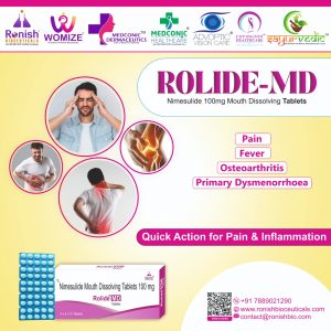ROLIDE MD - NIMESULIDE 100MG MOUTH DISSOLVING