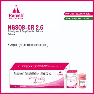NGSOB CR 2.6 - NITROGLYCERIN 2.6MG CONTROLLED RELEASE TABLETS