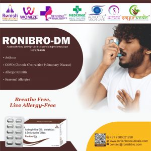 RONIBRO DM - ACEBROPHYLLINE, DESLORATADINE, and MONTELUKAST TABLETS