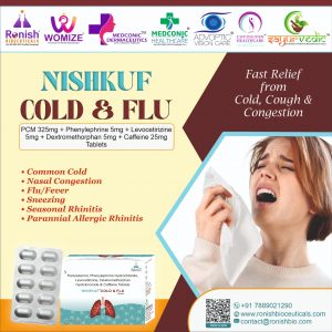 NISHKUF COLD & FLU - PCM, PHENYLEPHRINE, LEVO, DEXTRO, and CAFFEINE TABLETS