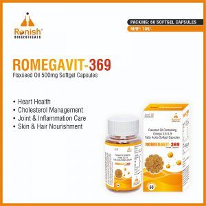 ROMEGAVIT 369 - FLAXSEED OIL 500MG SOFTGEL CAPSULES